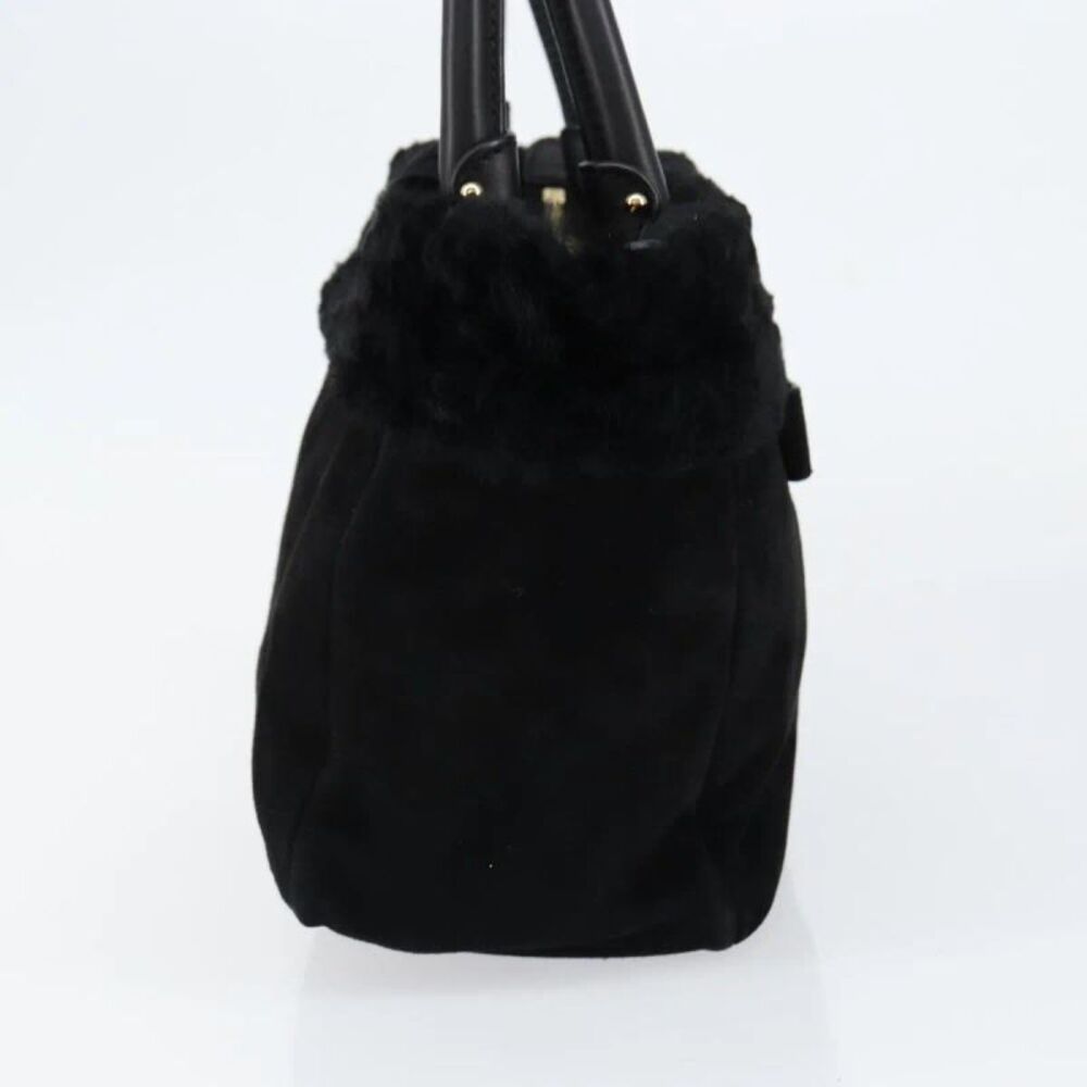 Salvatore Ferragamo Vala Suede Black Suede Handbag - Picture 4 of 16